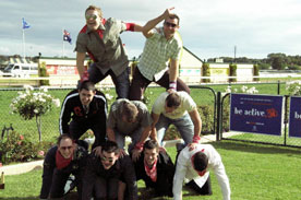 Friends at the stag night
